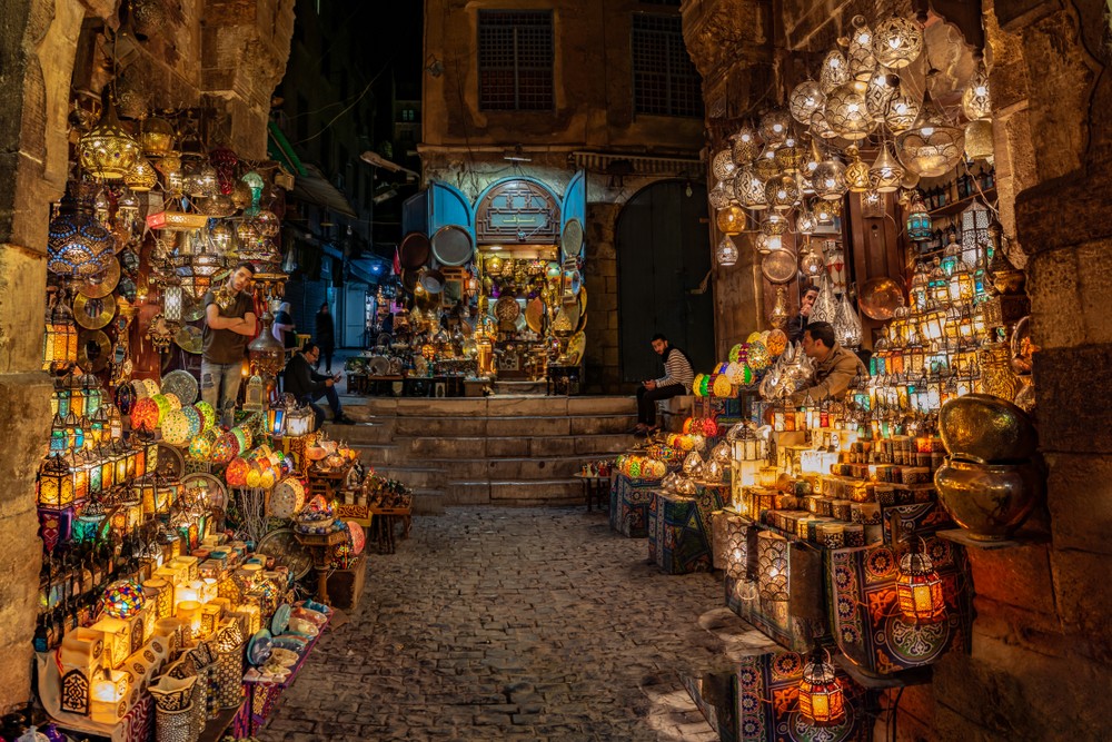 Pyramids of Giza & Khan El Khalili Bazaars.